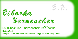 biborka wermescher business card